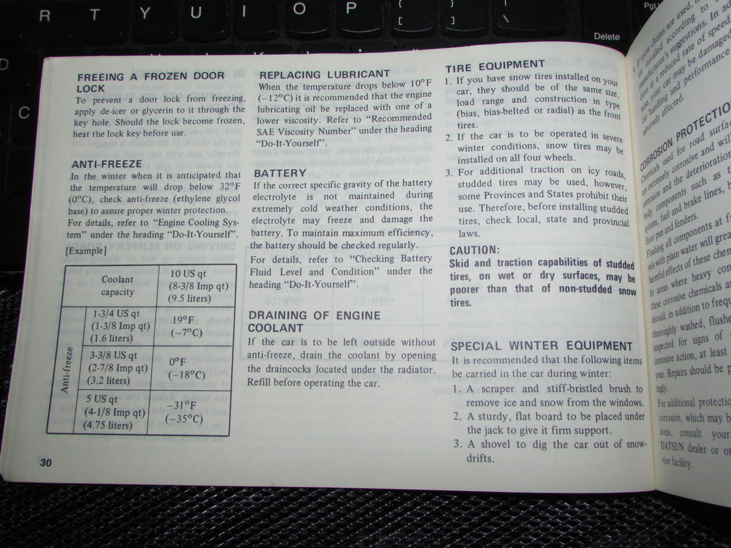 Datsun 200SX (1980) Owners Manual