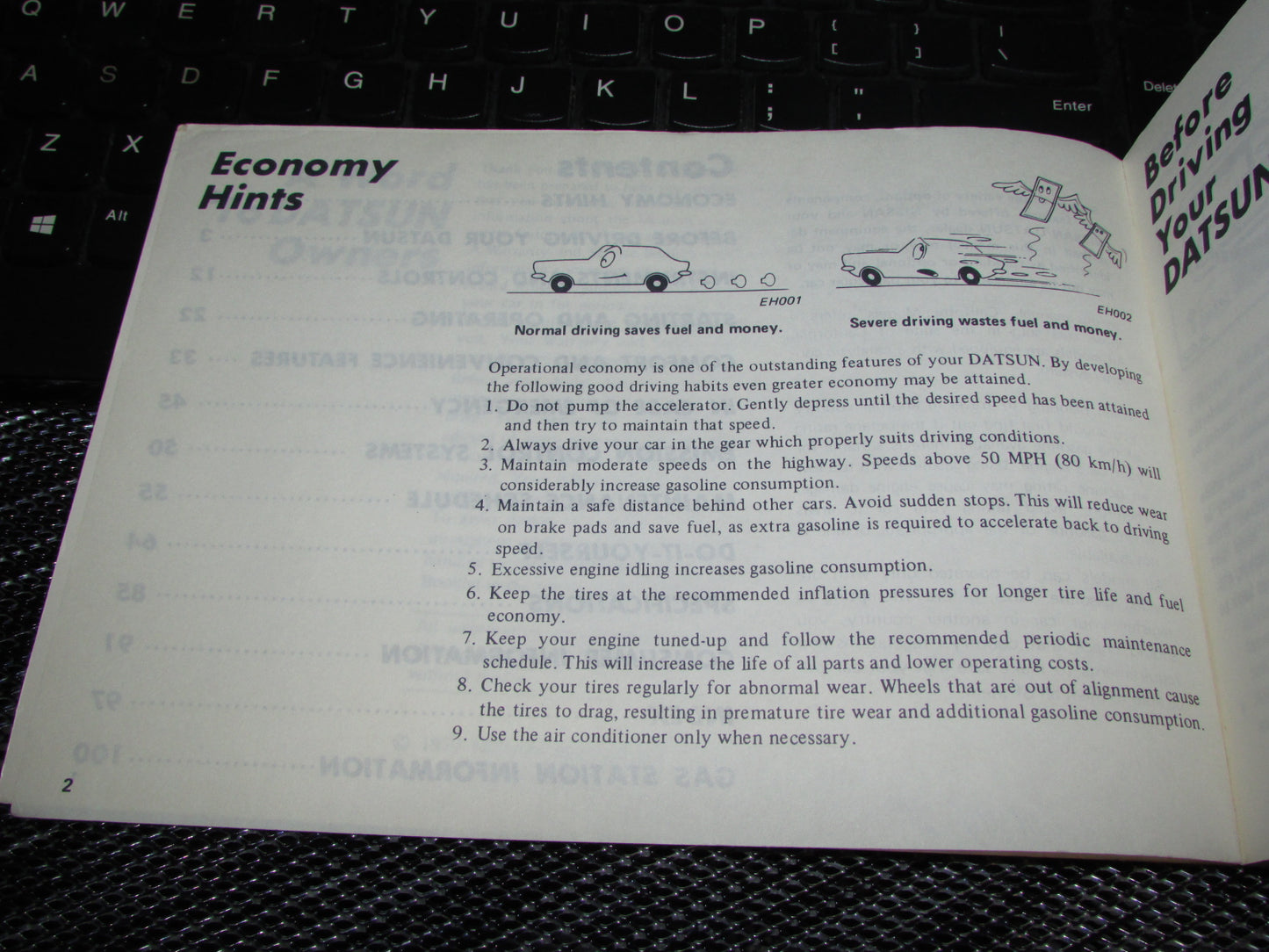 Datsun 200SX (1980) Owners Manual