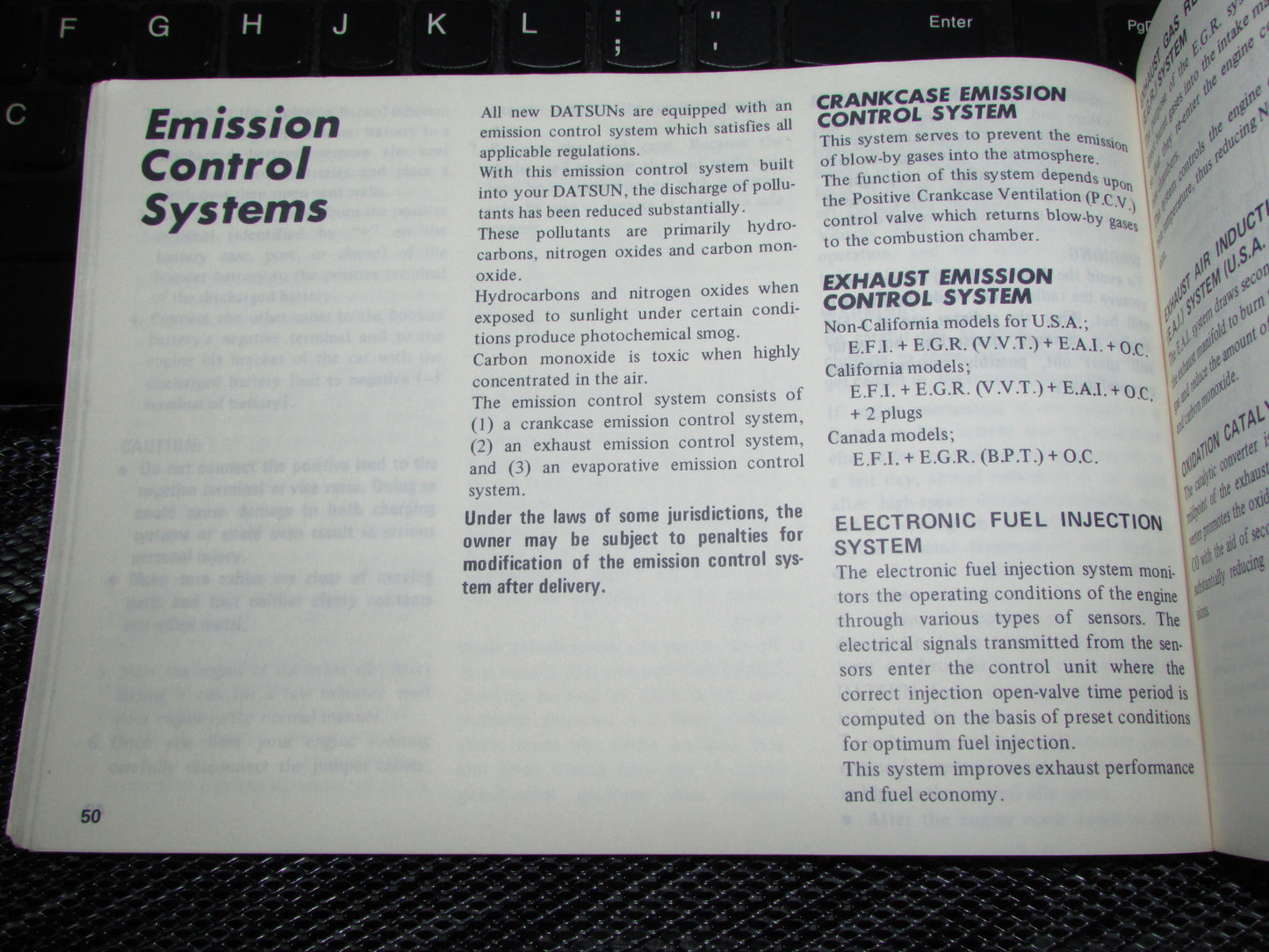 Datsun 200SX (1980) Owners Manual