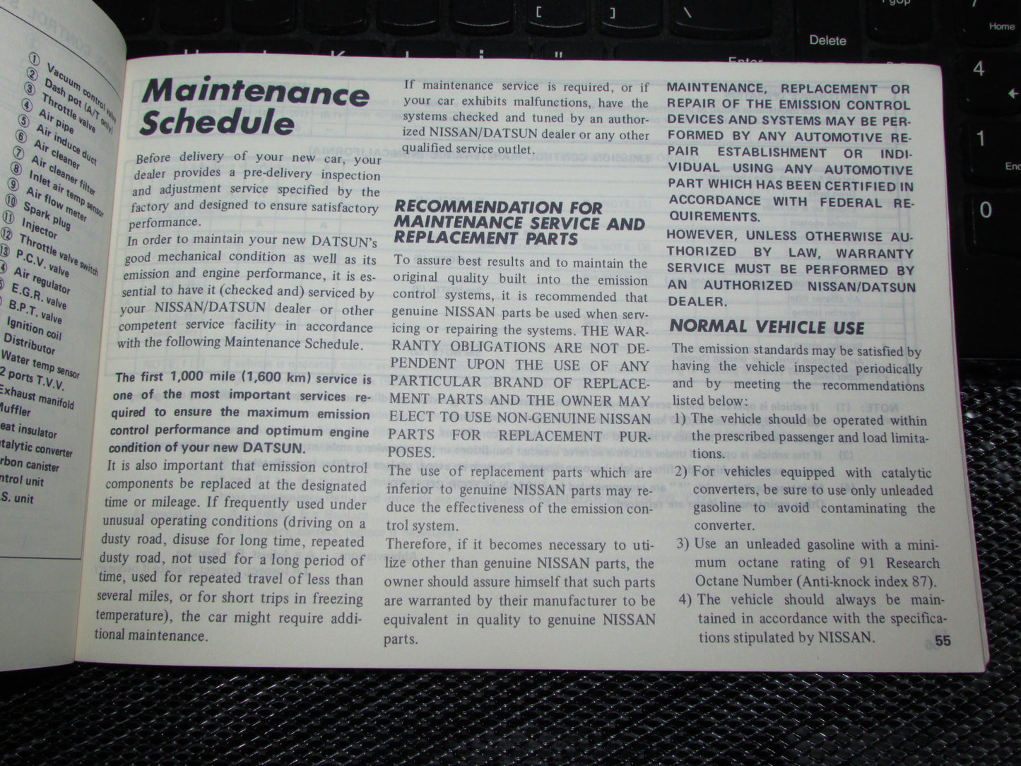 Datsun 200SX (1980) Owners Manual