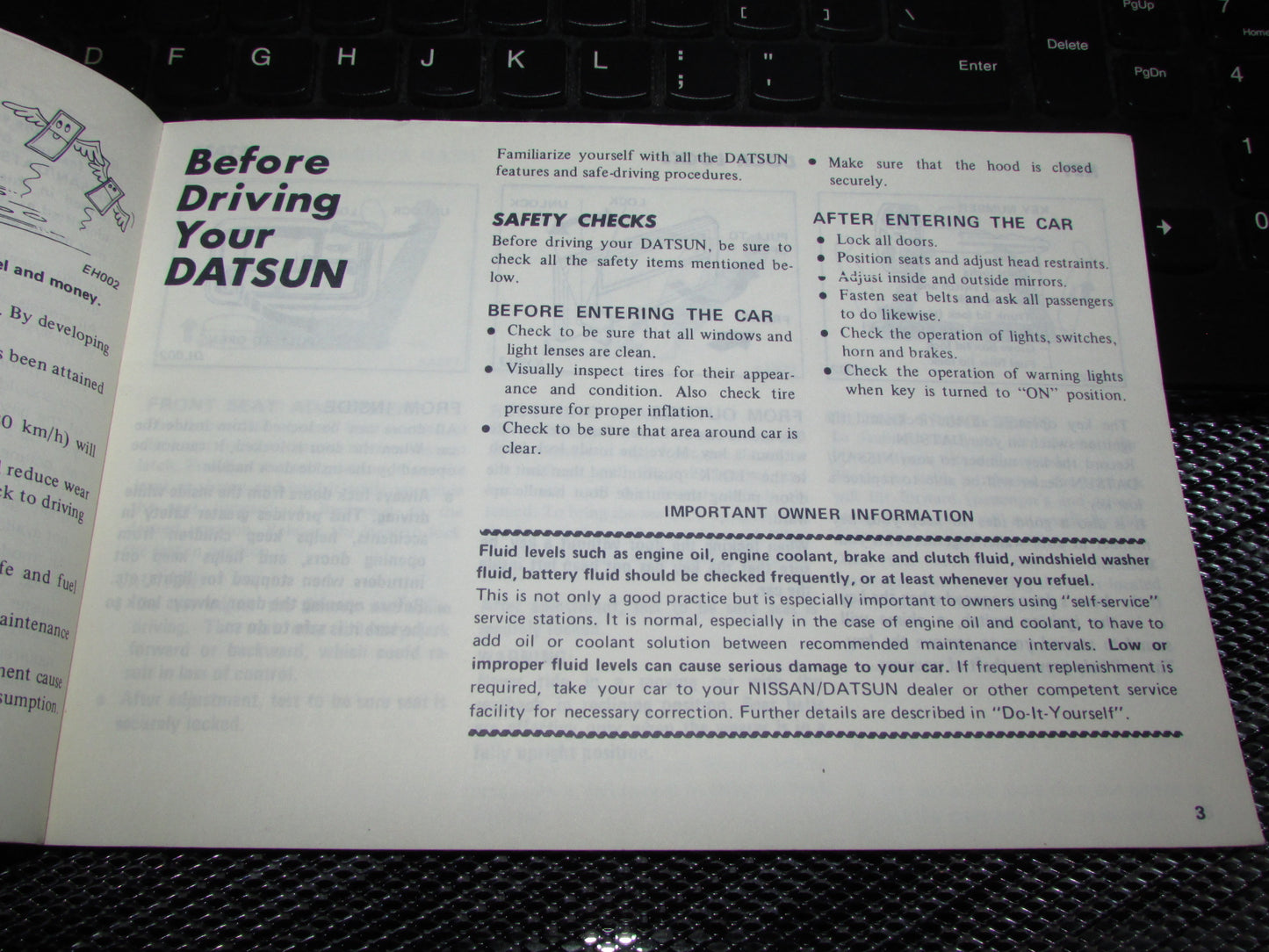 Datsun 200SX (1980) Owners Manual