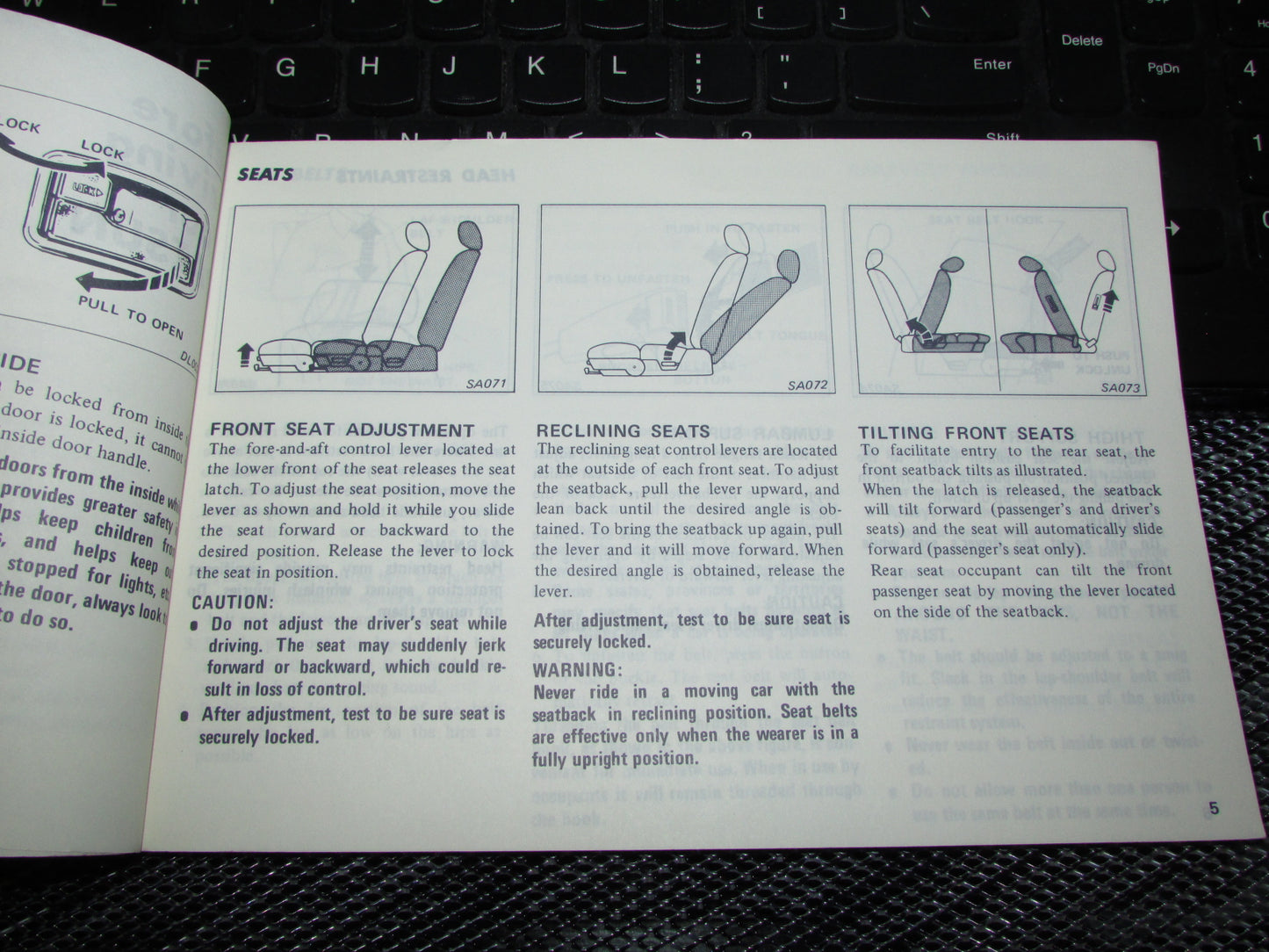 Datsun 200SX (1980) Owners Manual