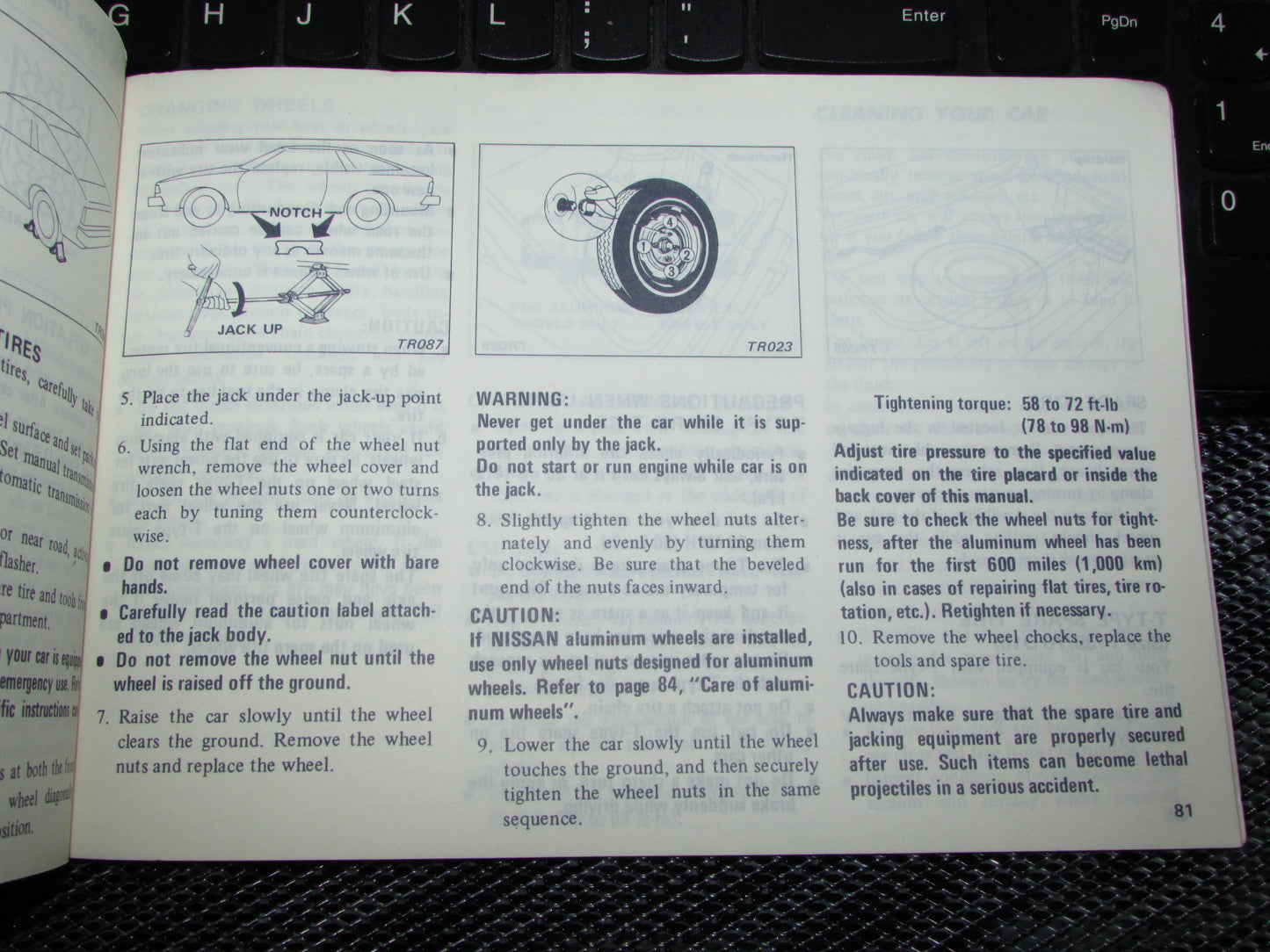 Datsun 200SX (1980) Owners Manual
