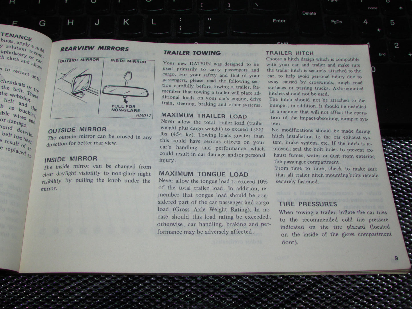 Datsun 310 (1980) Owners Manual