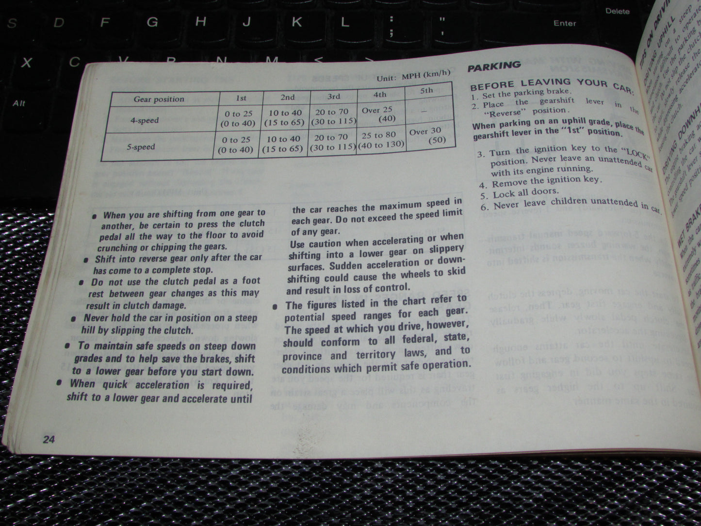 Datsun 310 (1980) Owners Manual