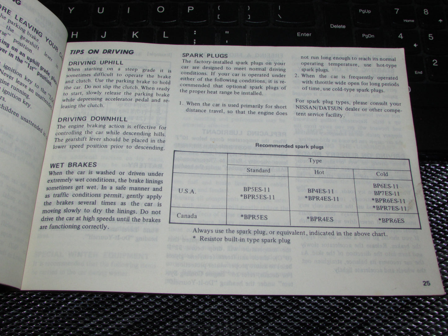 Datsun 310 (1980) Owners Manual