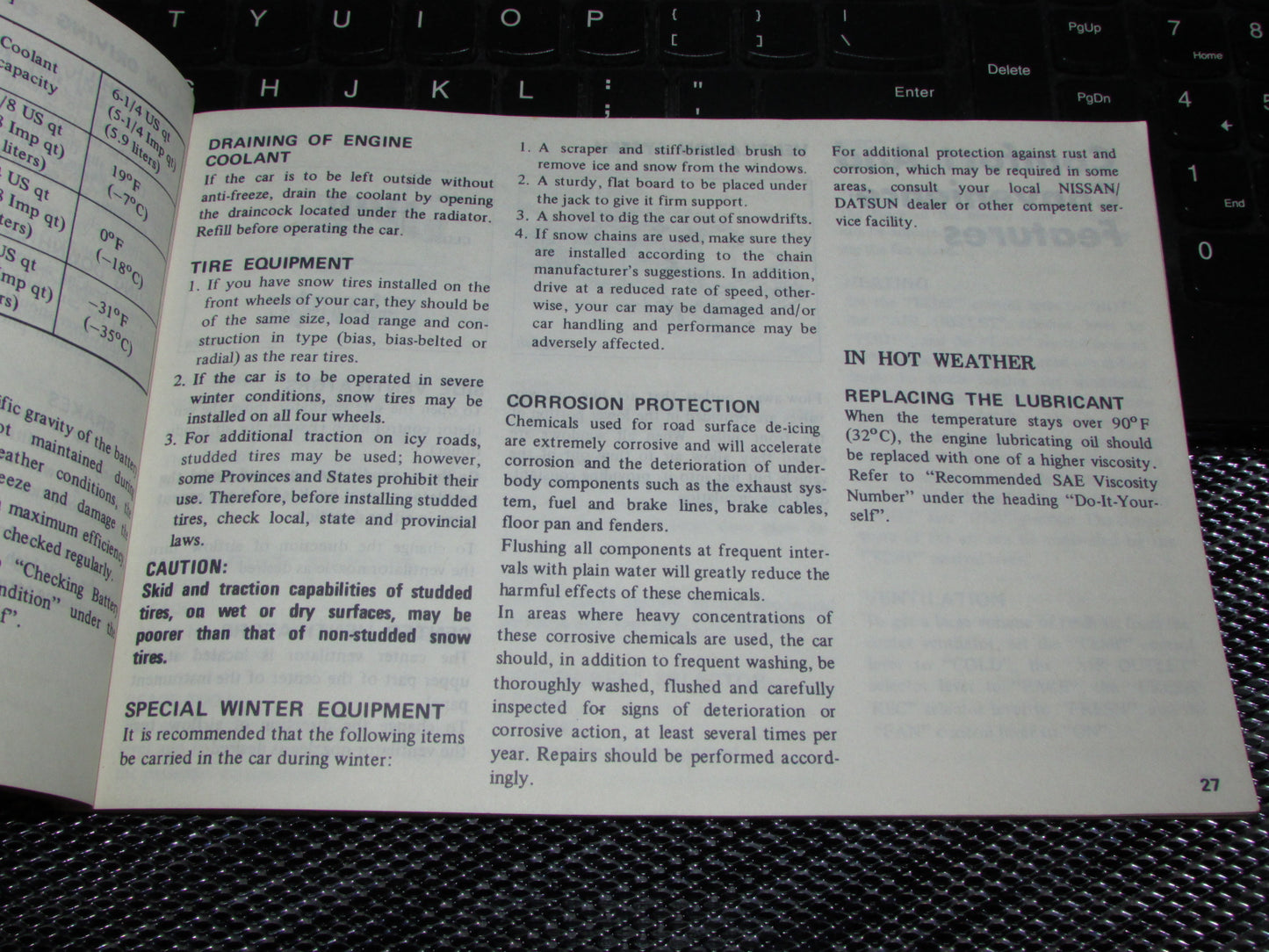 Datsun 310 (1980) Owners Manual