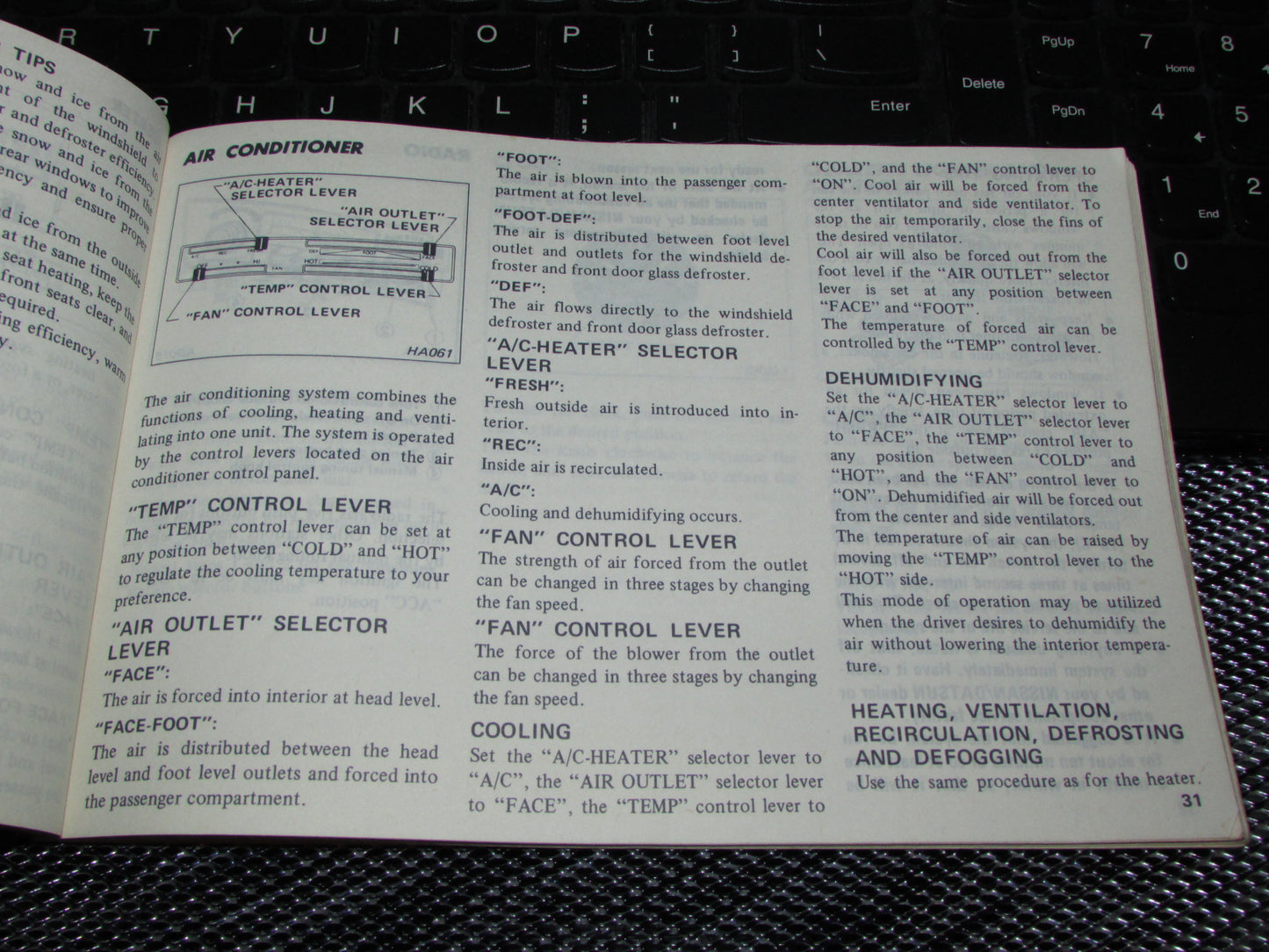 Datsun 310 (1980) Owners Manual