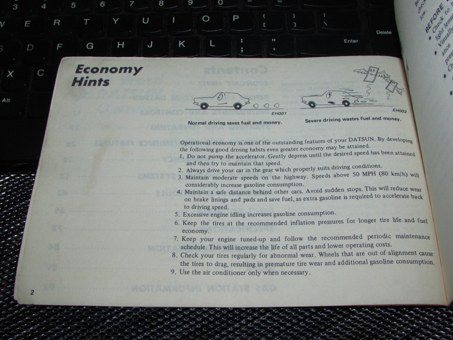 Datsun 310 (1980) Owners Manual