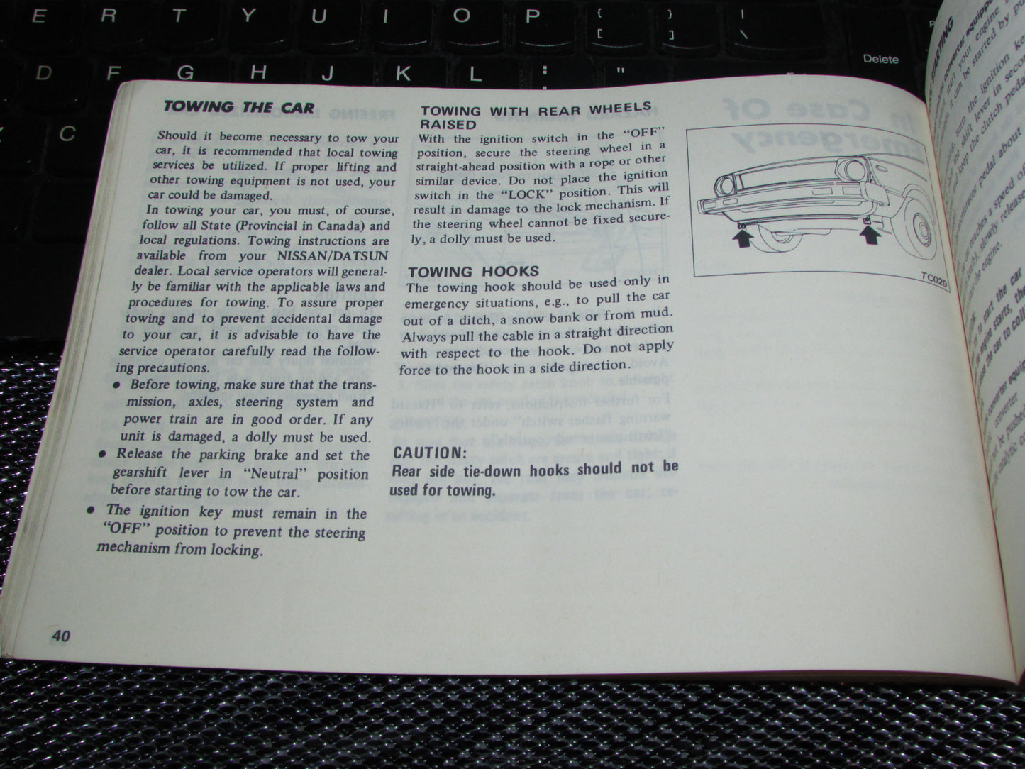 Datsun 310 (1980) Owners Manual