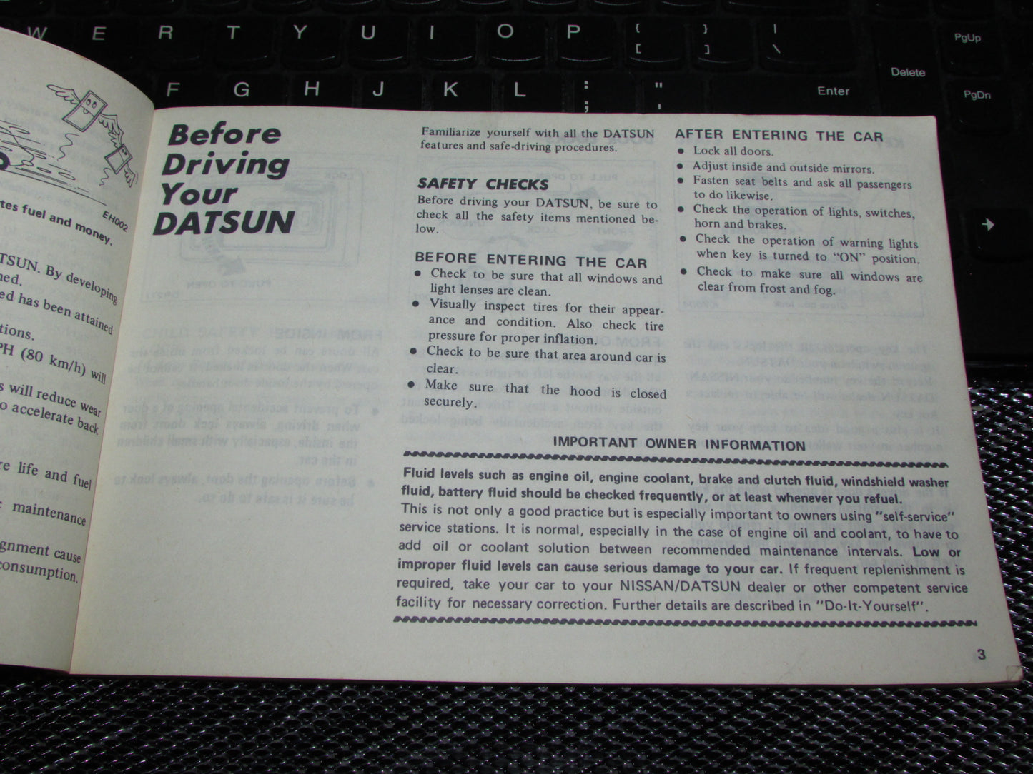 Datsun 310 (1980) Owners Manual