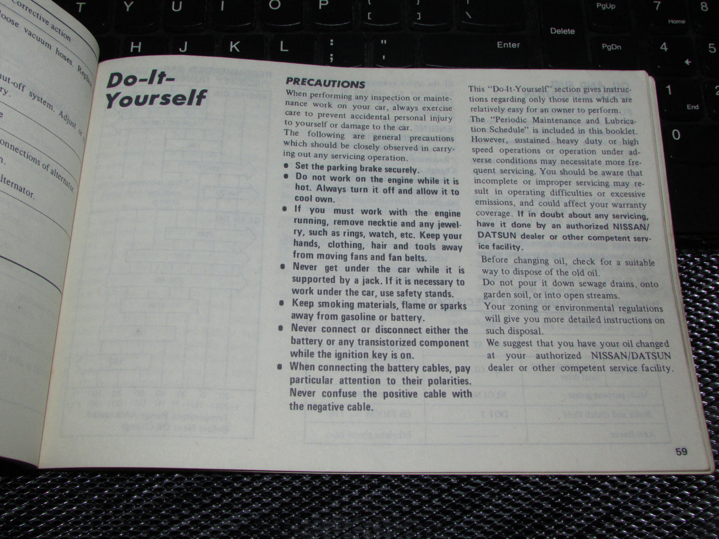 Datsun 310 (1980) Owners Manual