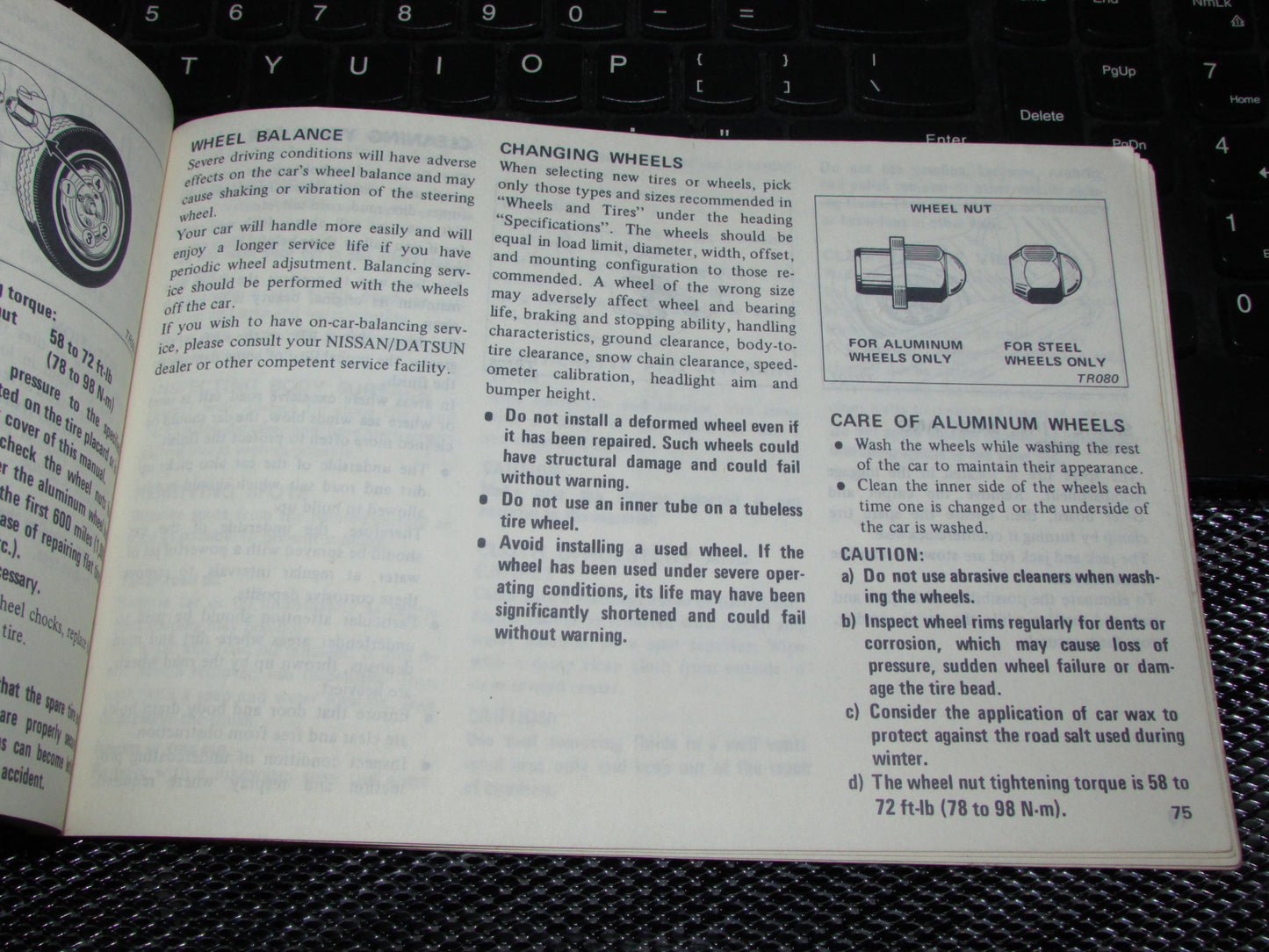 Datsun 310 (1980) Owners Manual