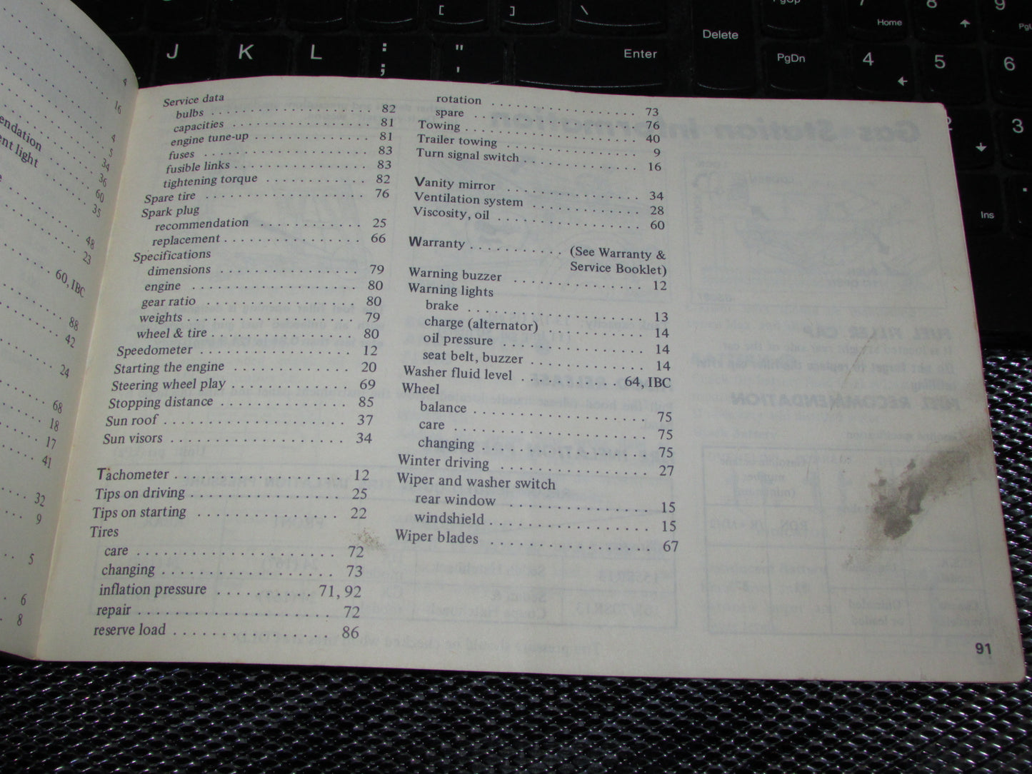 Datsun 310 (1980) Owners Manual