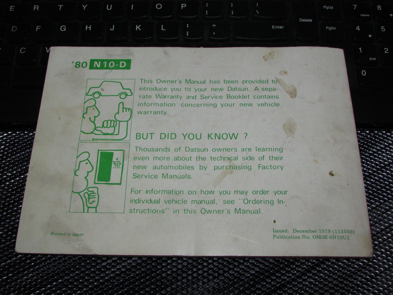 Datsun 310 (1980) Owners Manual