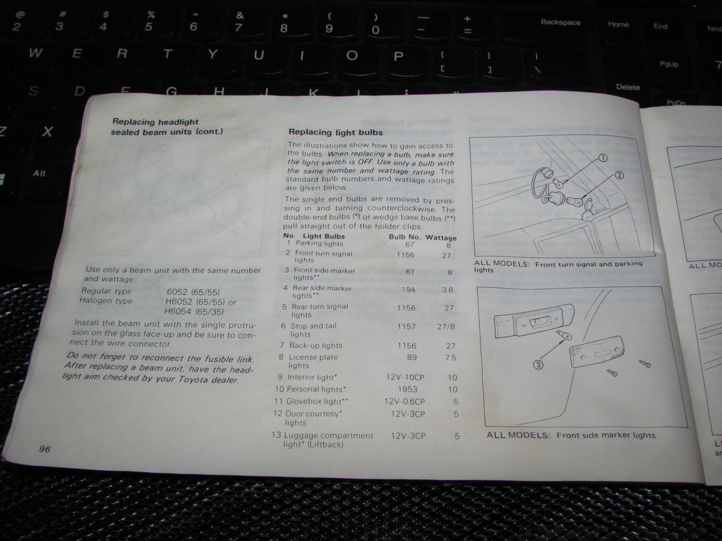 Toyota Celica (1982) Owners Manual