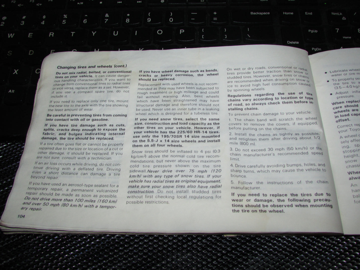 Toyota Celica (1982) Owners Manual