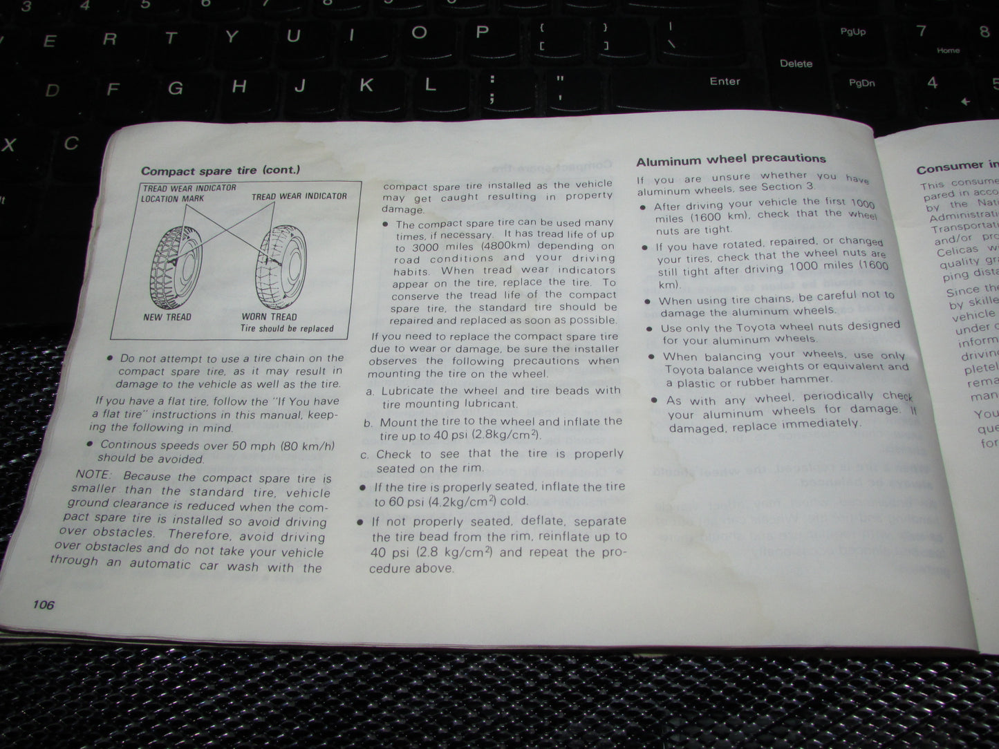 Toyota Celica (1982) Owners Manual