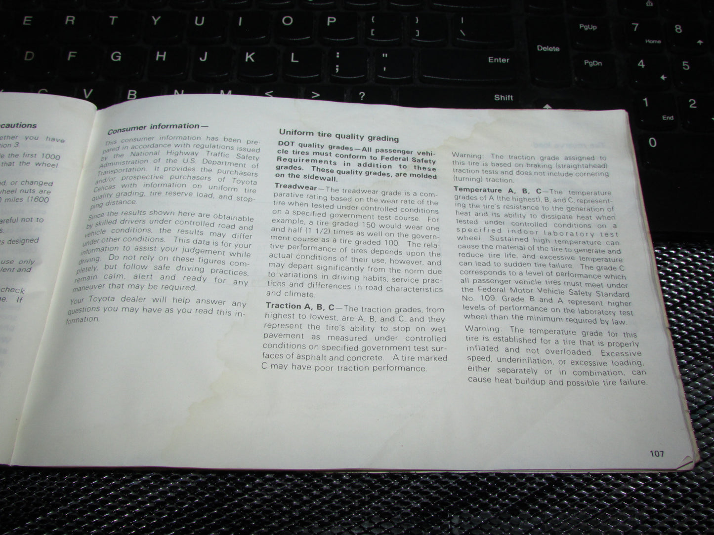 Toyota Celica (1982) Owners Manual