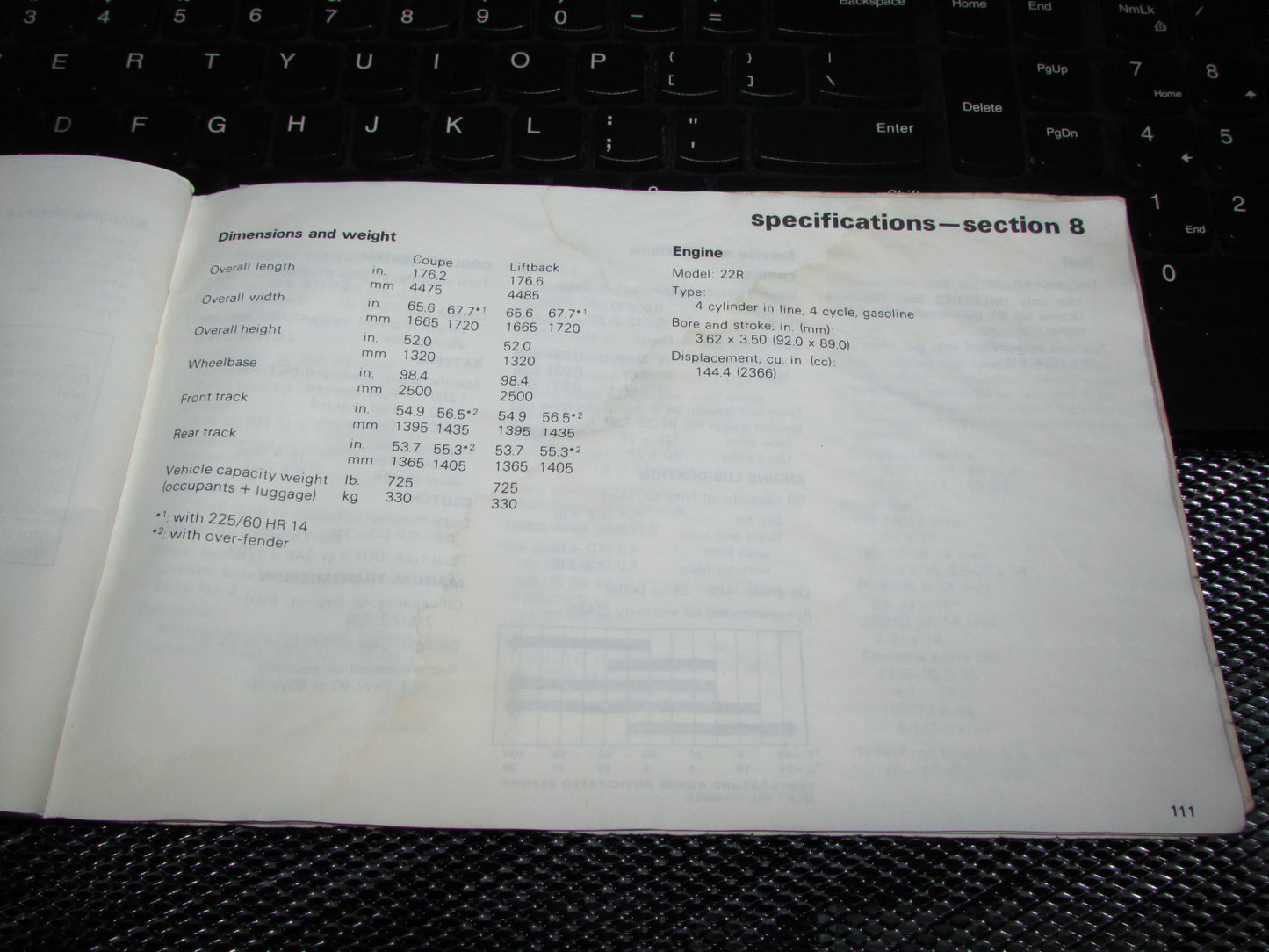 Toyota Celica (1982) Owners Manual