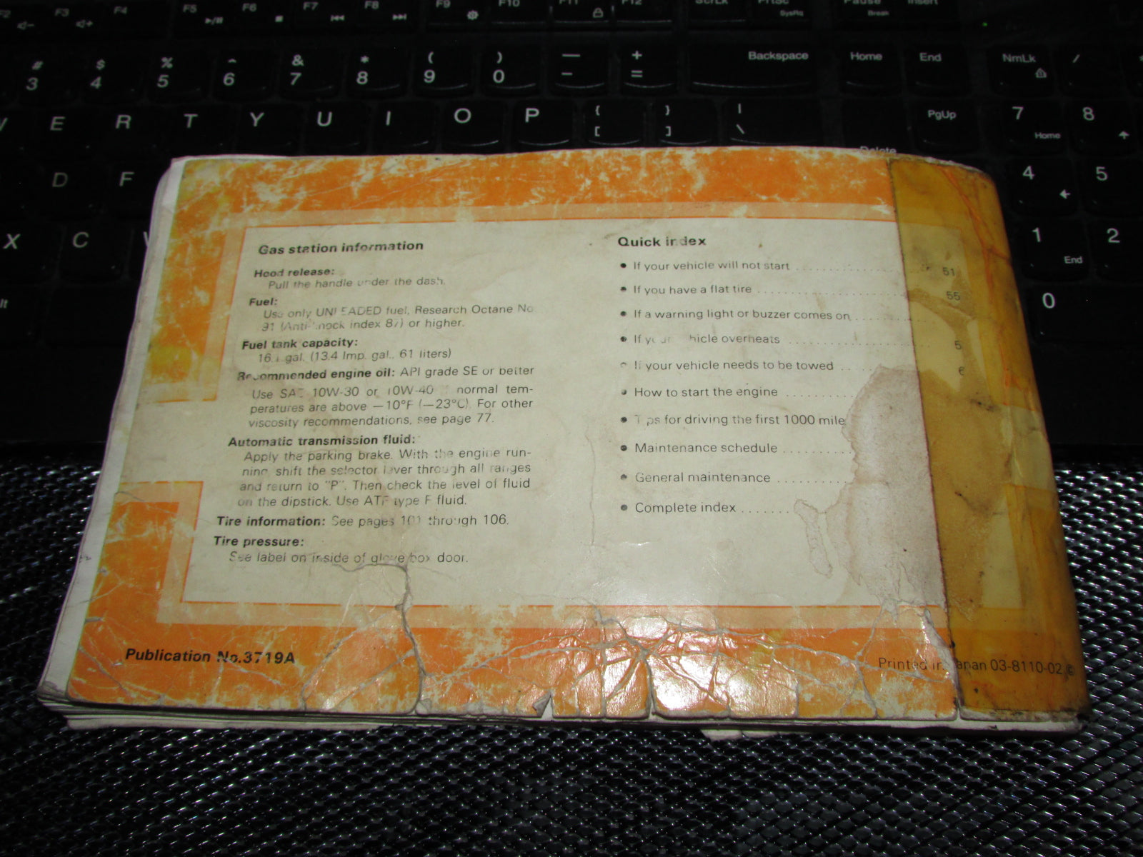 Toyota Celica (1982) Owners Manual