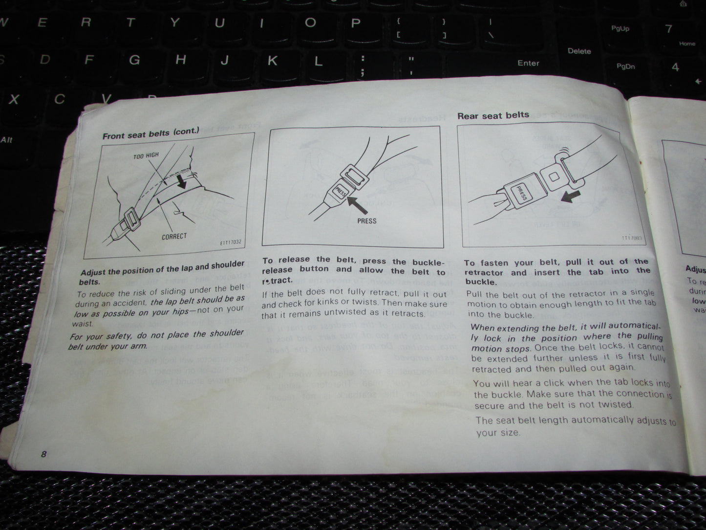 Toyota Celica (1982) Owners Manual