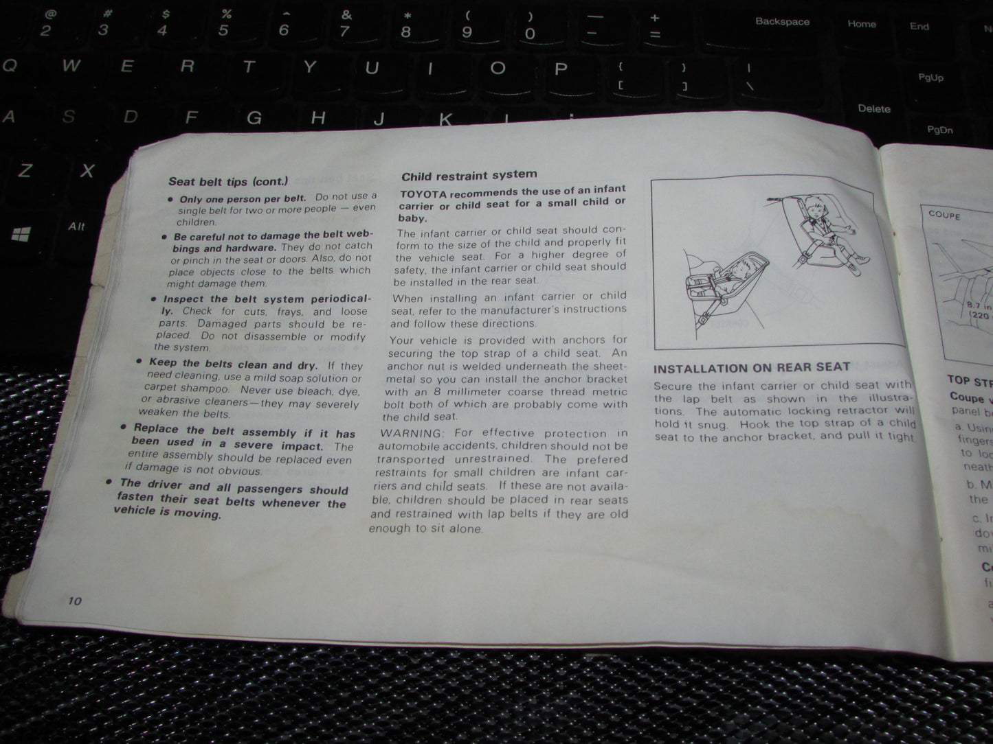 Toyota Celica (1982) Owners Manual