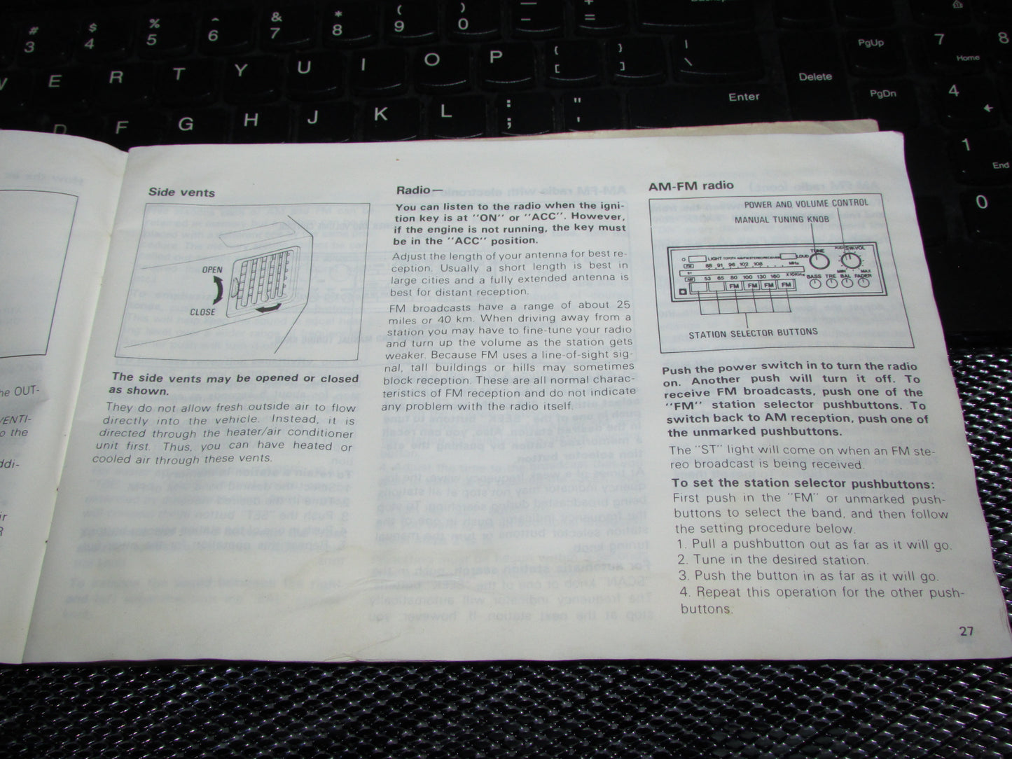 Toyota Celica (1982) Owners Manual