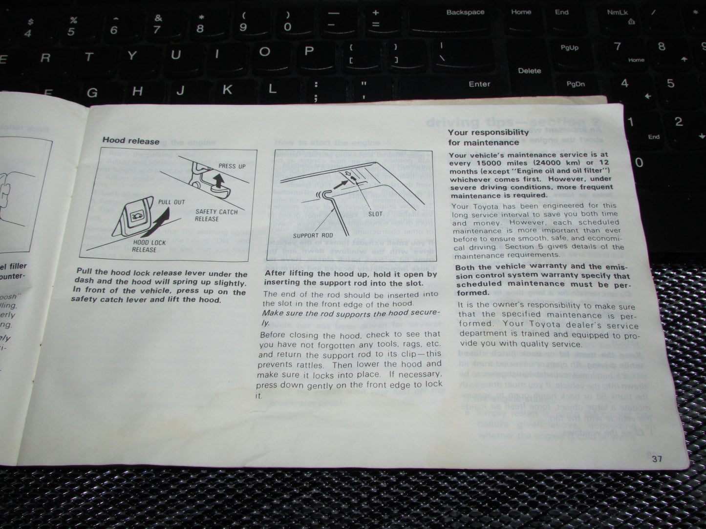 Toyota Celica (1982) Owners Manual