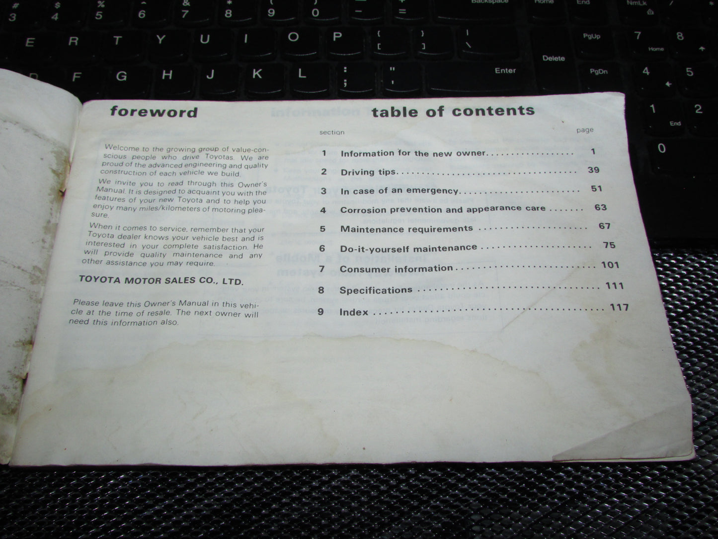 Toyota Celica (1982) Owners Manual