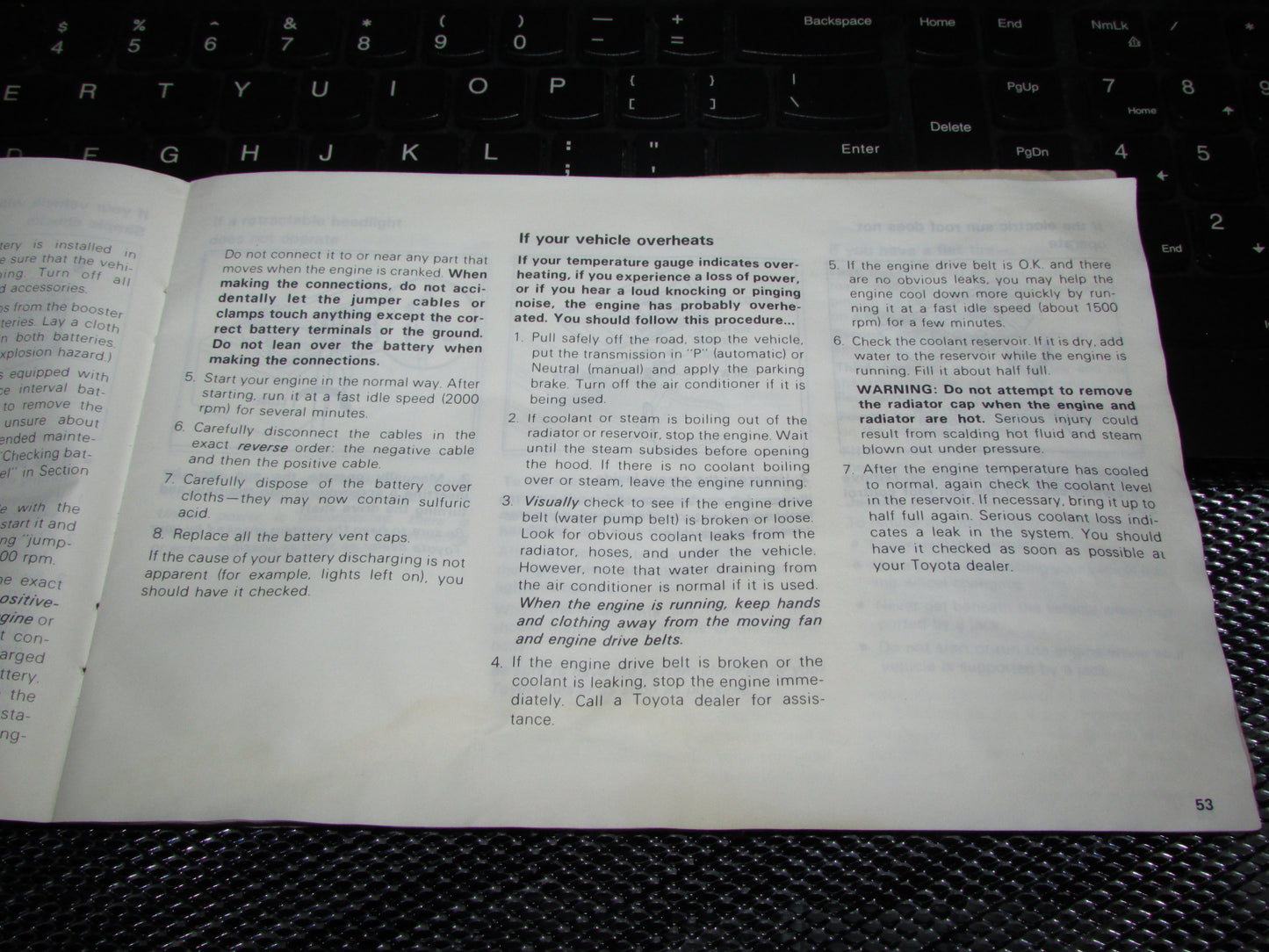 Toyota Celica (1982) Owners Manual