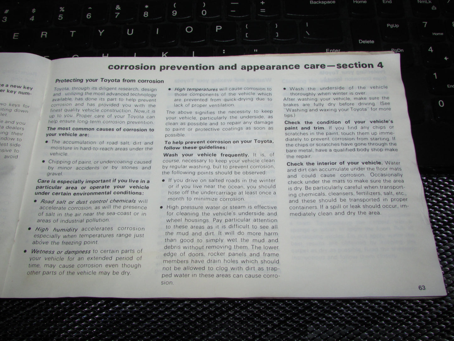 Toyota Celica (1982) Owners Manual