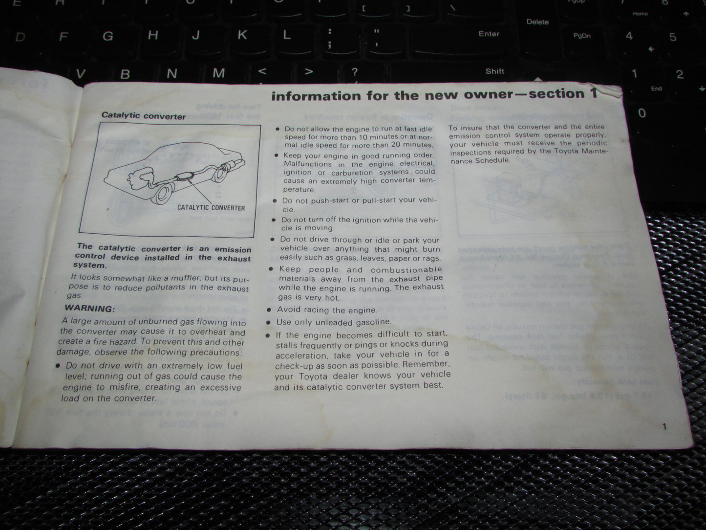 Toyota Celica (1982) Owners Manual