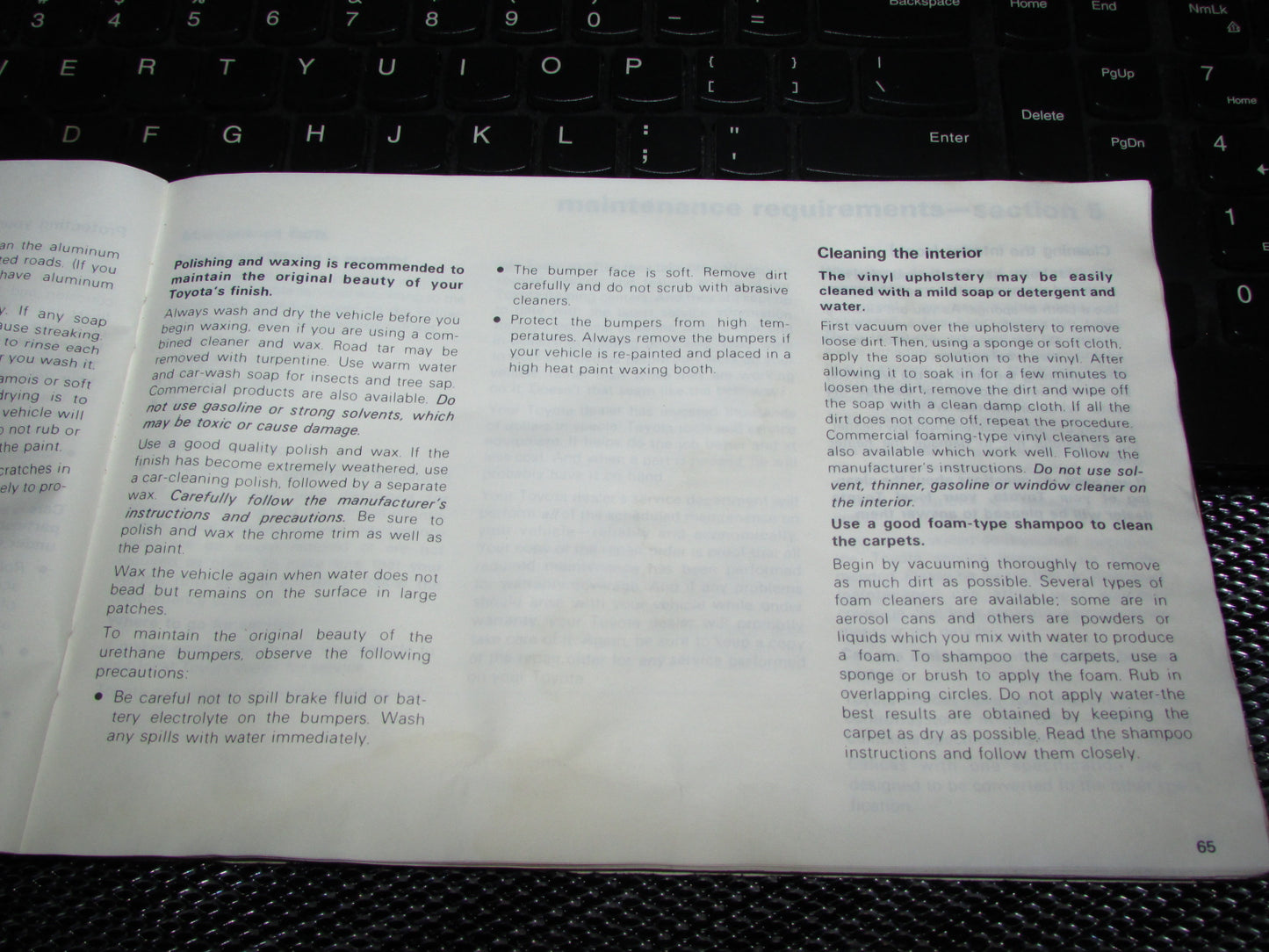 Toyota Celica (1982) Owners Manual