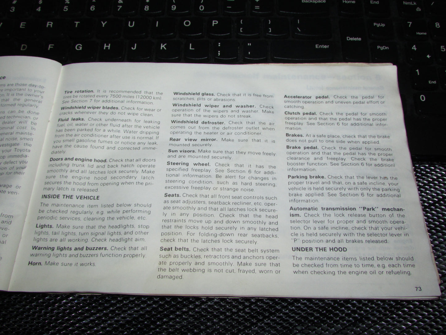 Toyota Celica (1982) Owners Manual