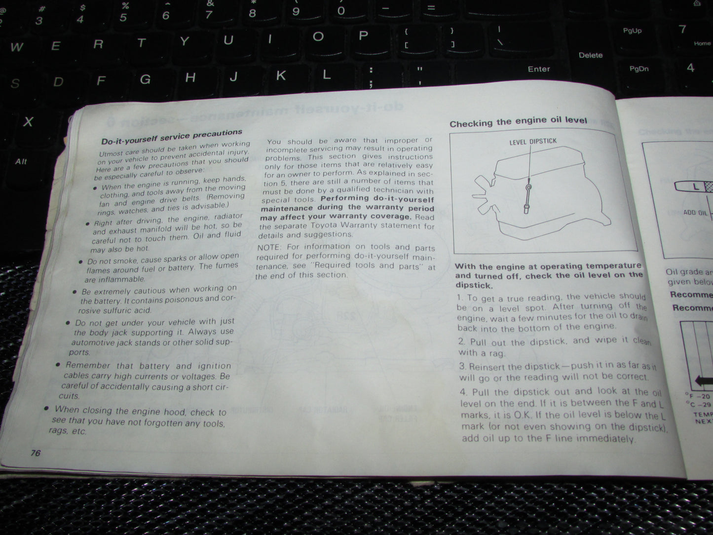 Toyota Celica (1982) Owners Manual