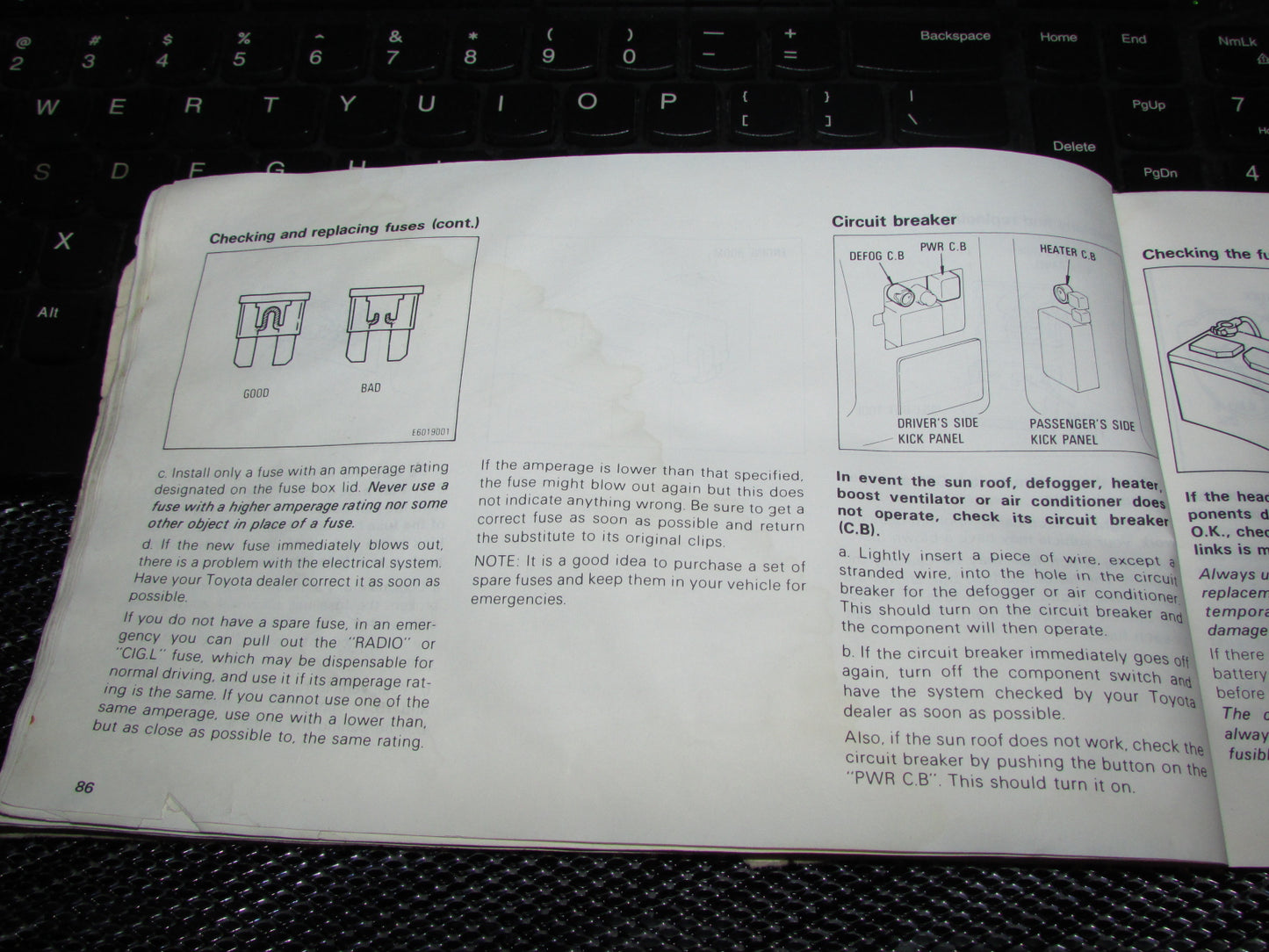 Toyota Celica (1982) Owners Manual