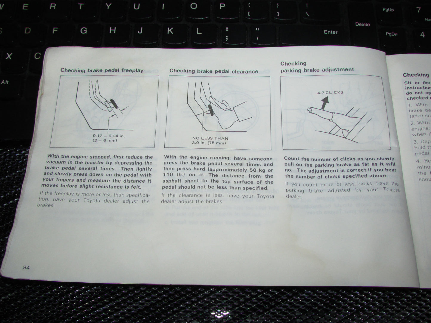 Toyota Celica (1982) Owners Manual