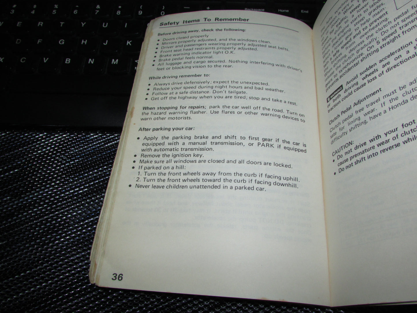 Honda Civic (1983) Owners Manual