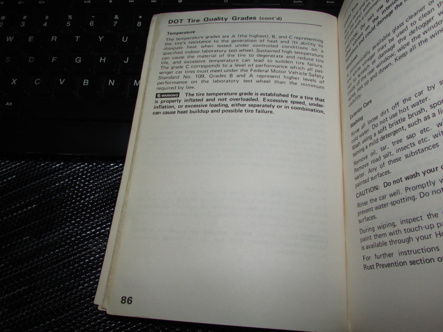 Honda Civic (1983) Owners Manual
