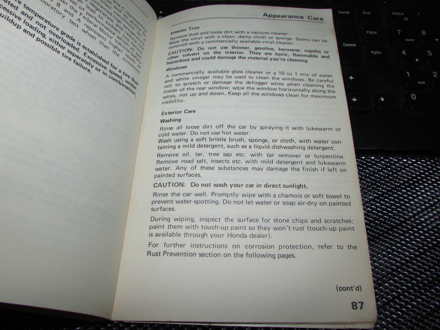 Honda Civic (1983) Owners Manual