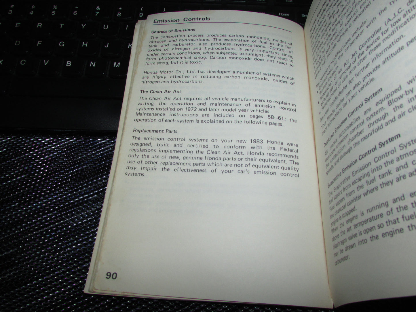 Honda Civic (1983) Owners Manual