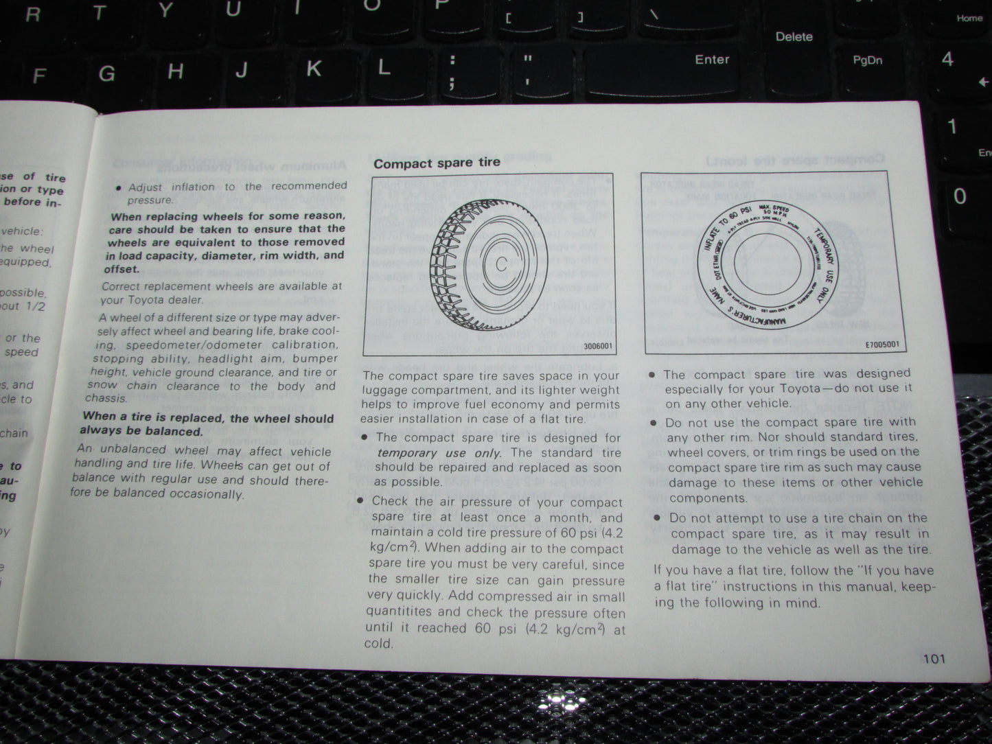 Toyota Tercel (1983) Owners Manual
