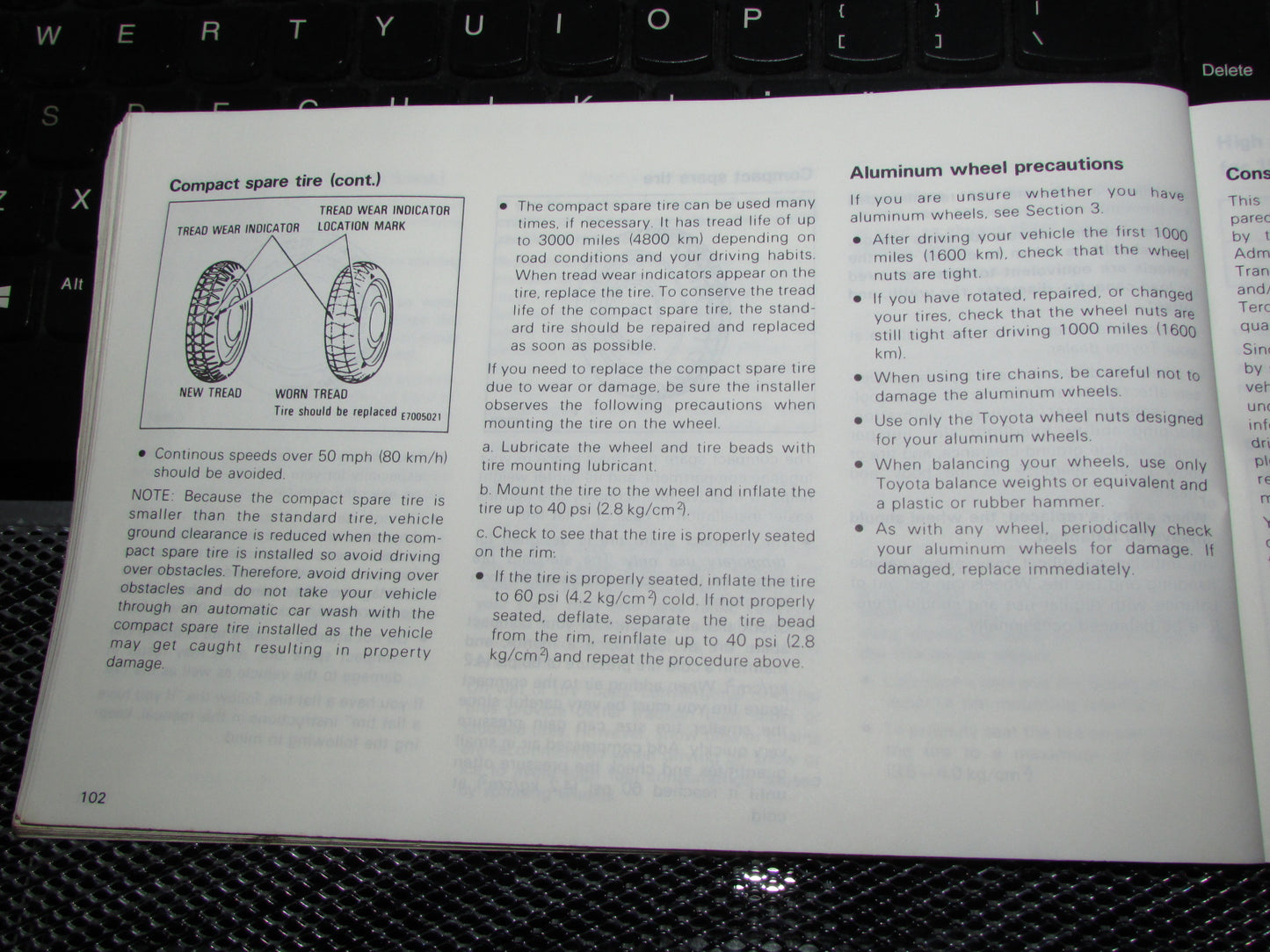 Toyota Tercel (1983) Owners Manual