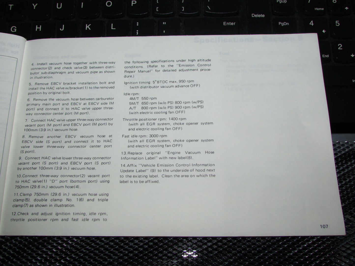 Toyota Tercel (1983) Owners Manual