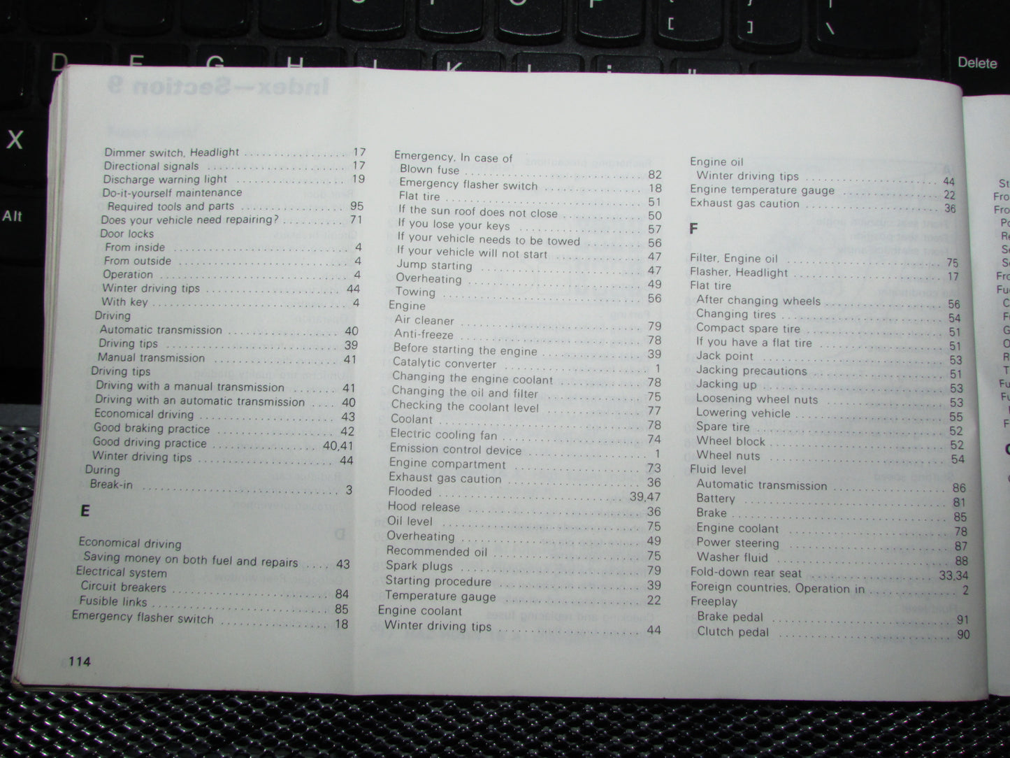 Toyota Tercel (1983) Owners Manual