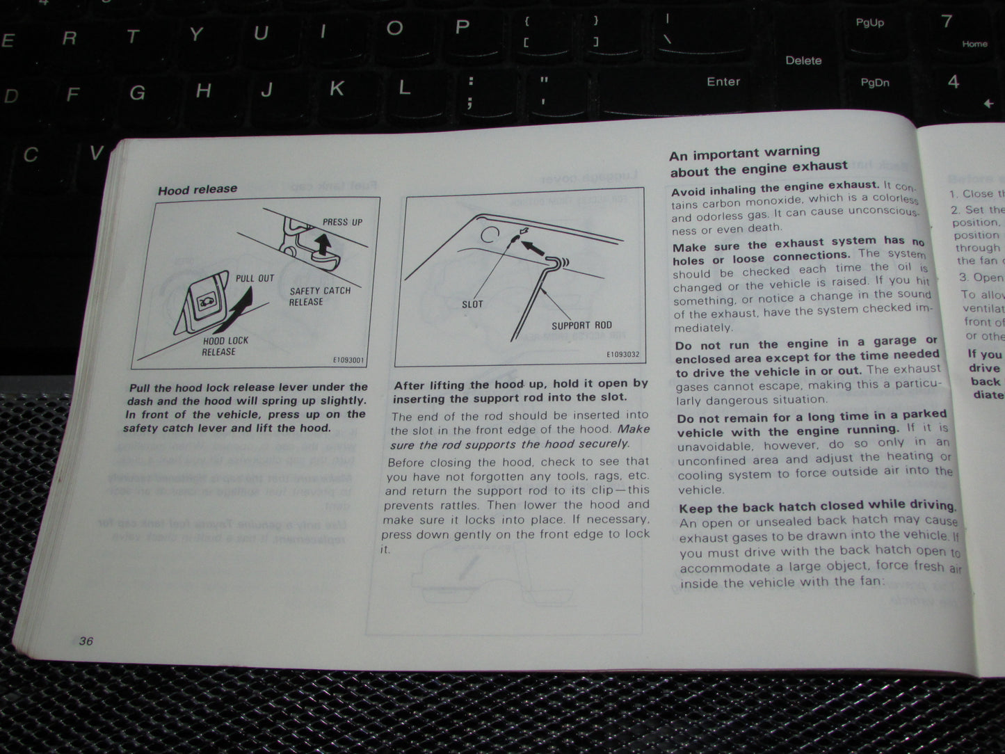 Toyota Tercel (1983) Owners Manual