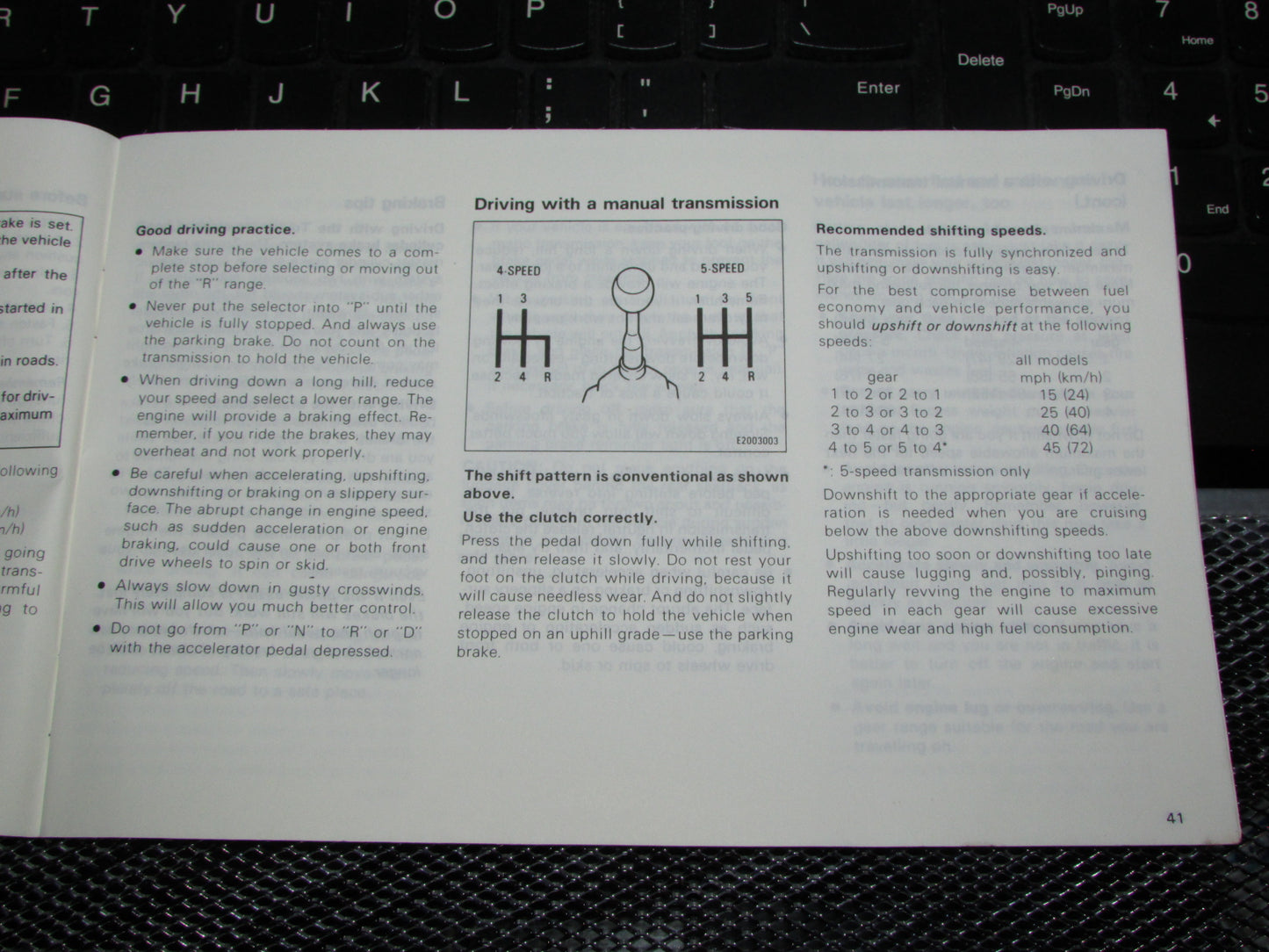 Toyota Tercel (1983) Owners Manual