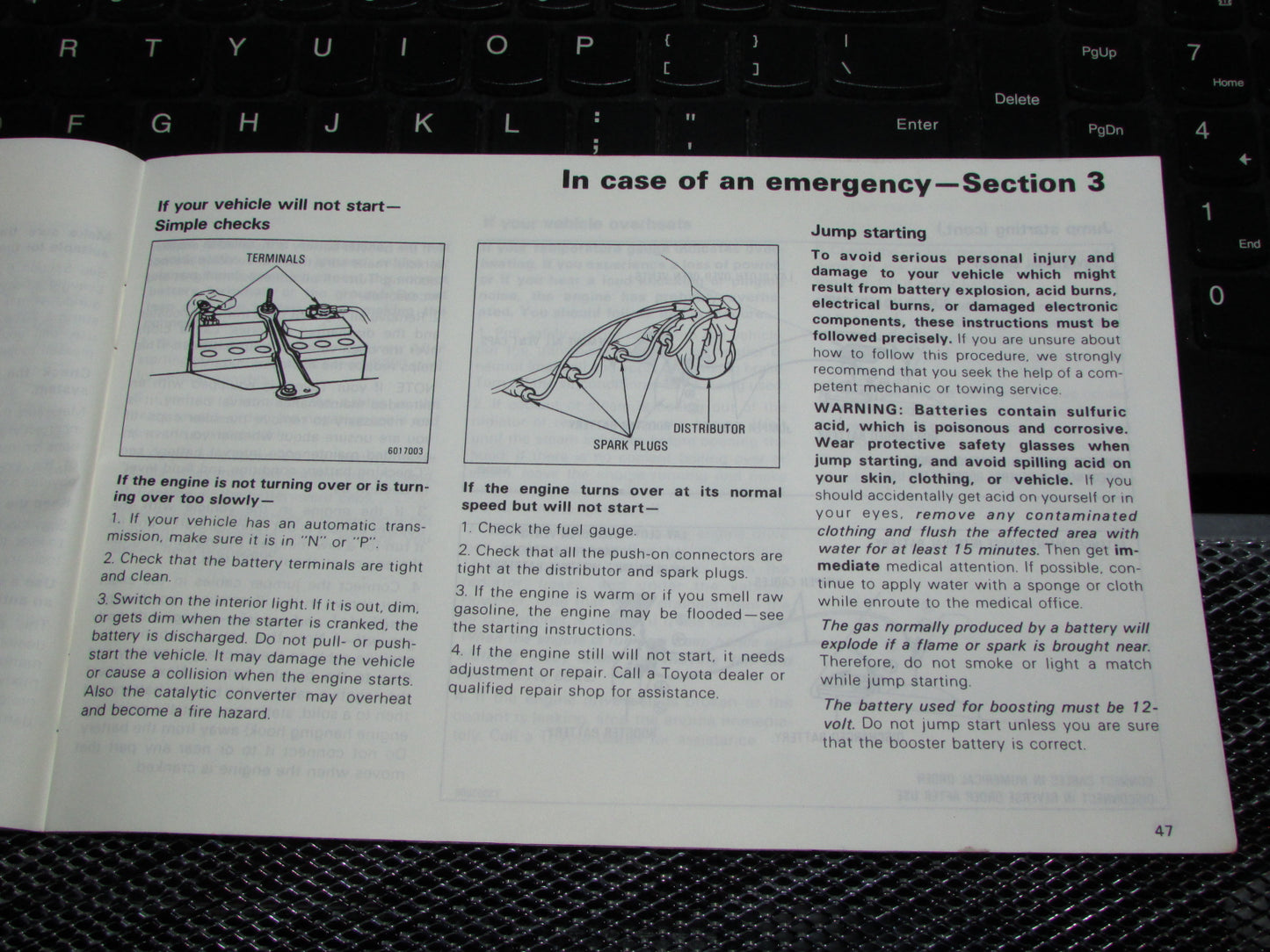 Toyota Tercel (1983) Owners Manual