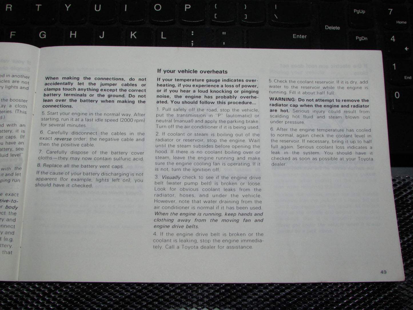 Toyota Tercel (1983) Owners Manual